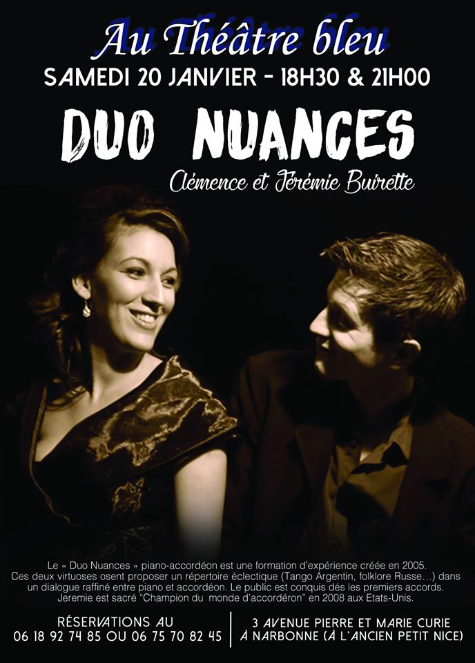 19-01-18 : La musicienne Clémence BUIRETTE au théâtre Bleu de Narbonne