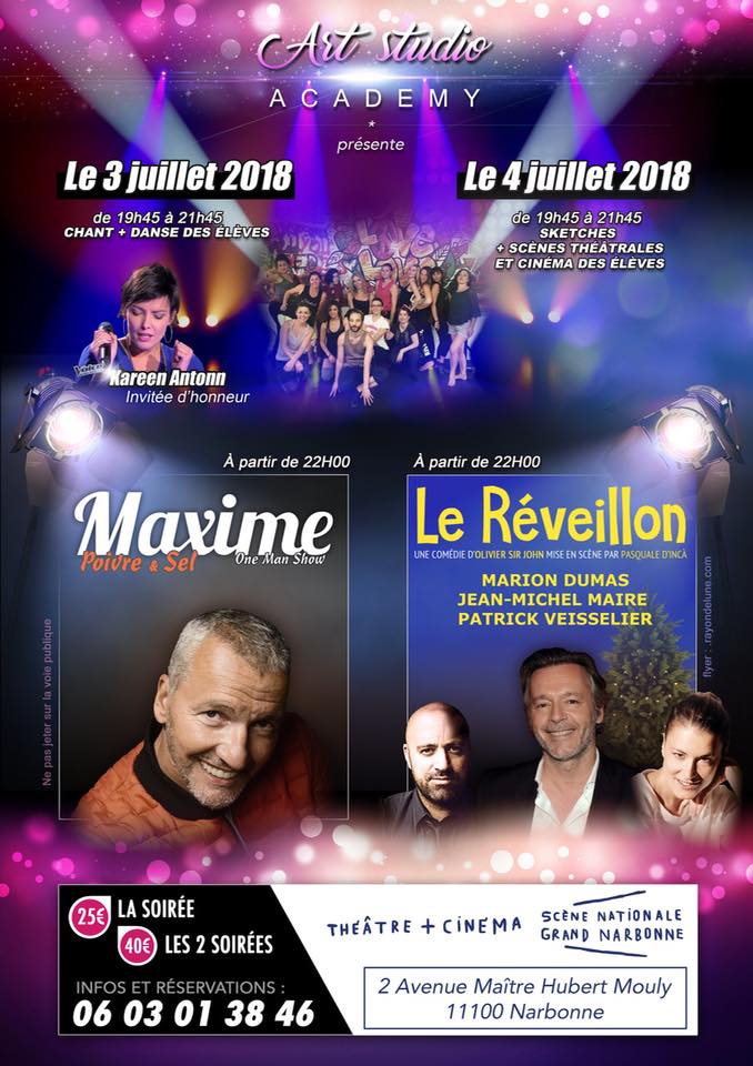 30-06-18 L’humoriste « Maxime » au palais du travail de Narbonne.