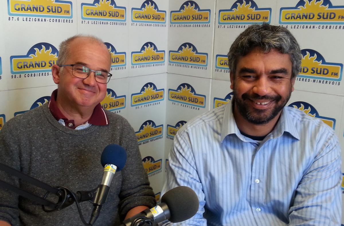 30-05-19 Didier Pontiac, gérant des magasins Biocoop à Narbonne et Bruno Du Boisguéheneuc, le directeur