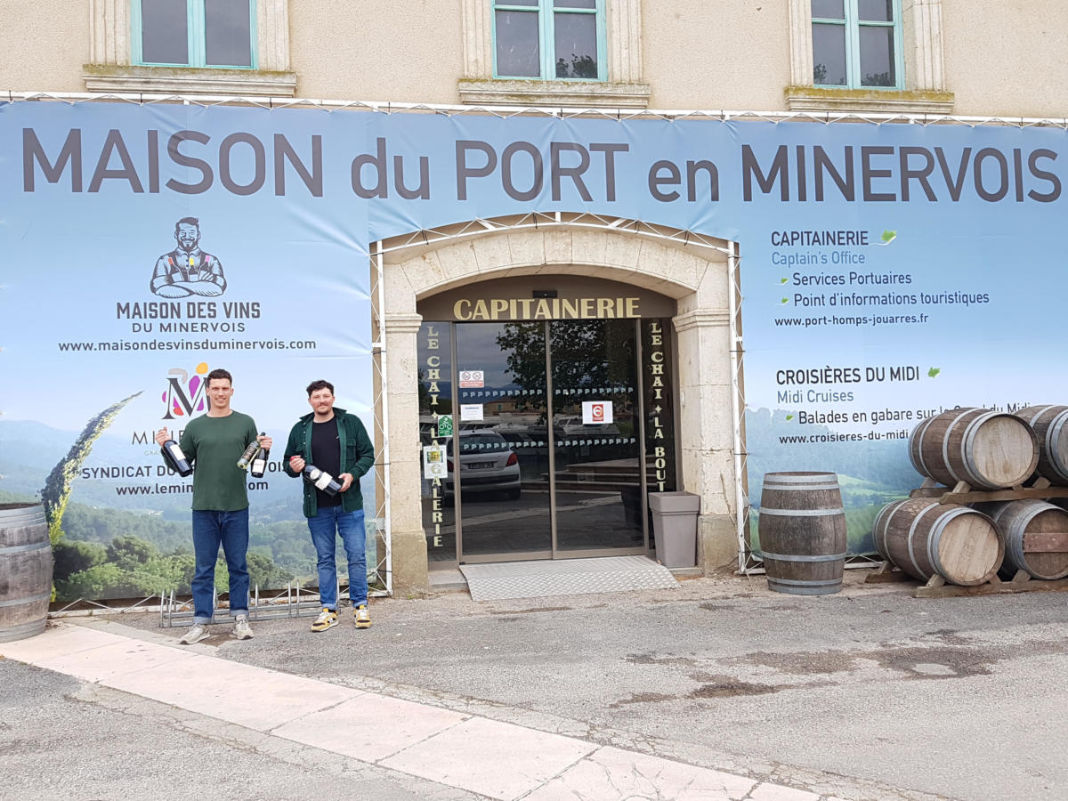 29-04-21 : Jules et Franck, ambassadeurs des vins du Minervois à la Maison des vins à Homps