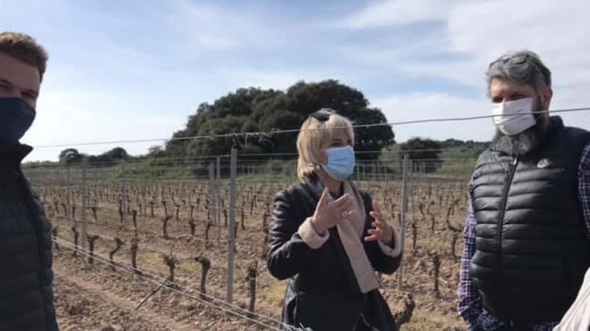 23-04-21: Hélène SANDRAGNE, présidente du conseil départemental de l’Aude & Alain GINIES, vice président en charge des questions agricoles