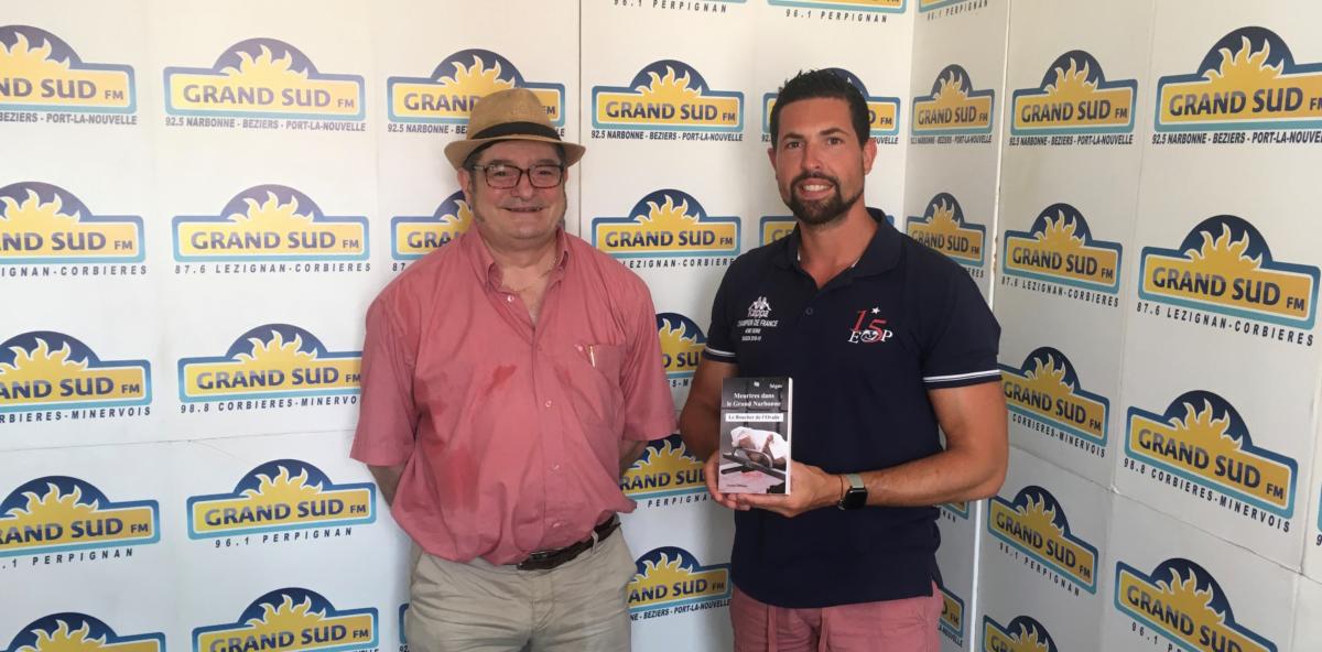 26-08-21 : Max de chez Estelas Editions à Cuxac d’Aude & l’auteur du livre « Segas »