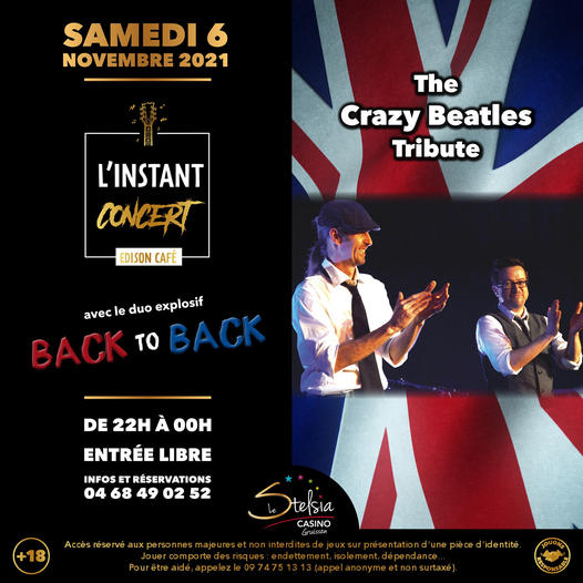 03-11-21 : Franck ROZÉ, membre du duo Back to back, prochainement en concert avec le « CRAZY BEATLES TRIBUTE »