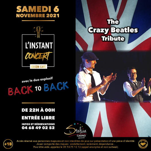 03-11-21 : Franck ROZÉ, membre du duo Back to back, prochainement en concert avec le « CRAZY BEATLES TRIBUTE »