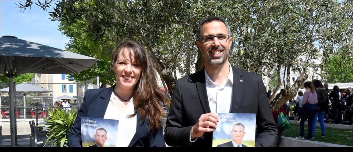 11-05-2022  : Gérard LENFANT et Coralie MALRIC, candidats « Résistons » aux élections législatives sur la 2ème circonscription de l’Aude.