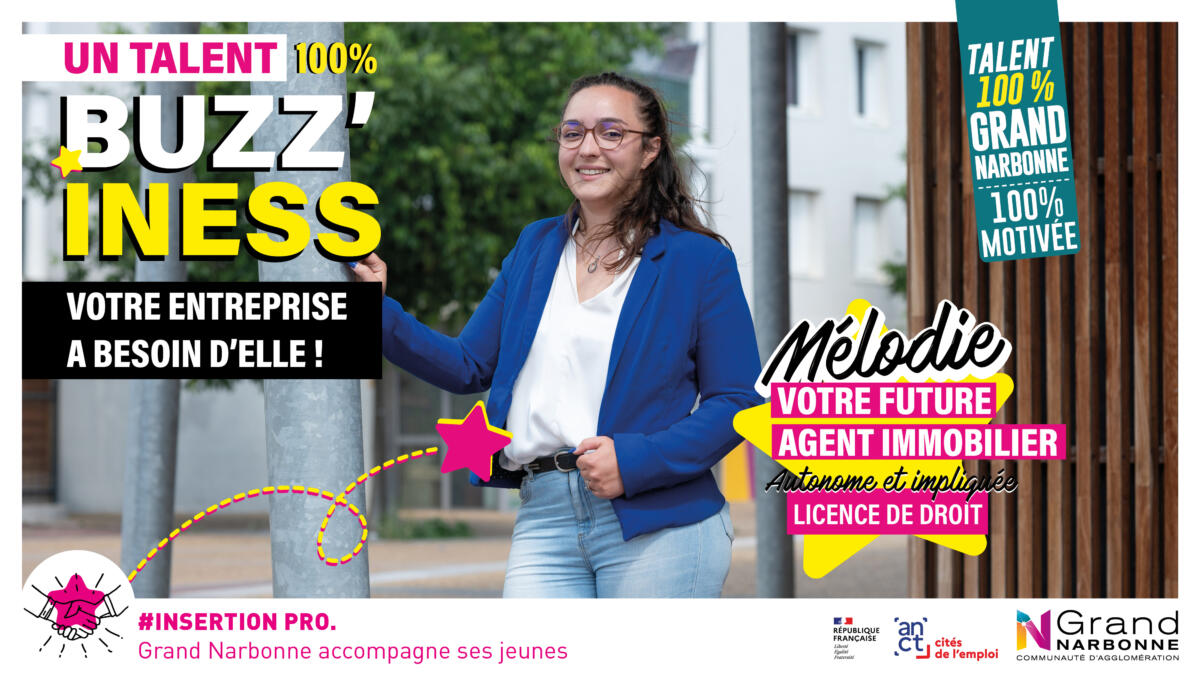 23-06-23 : Melodie, diplômée de la formation BUZZ’INESS du Grand Narbonne