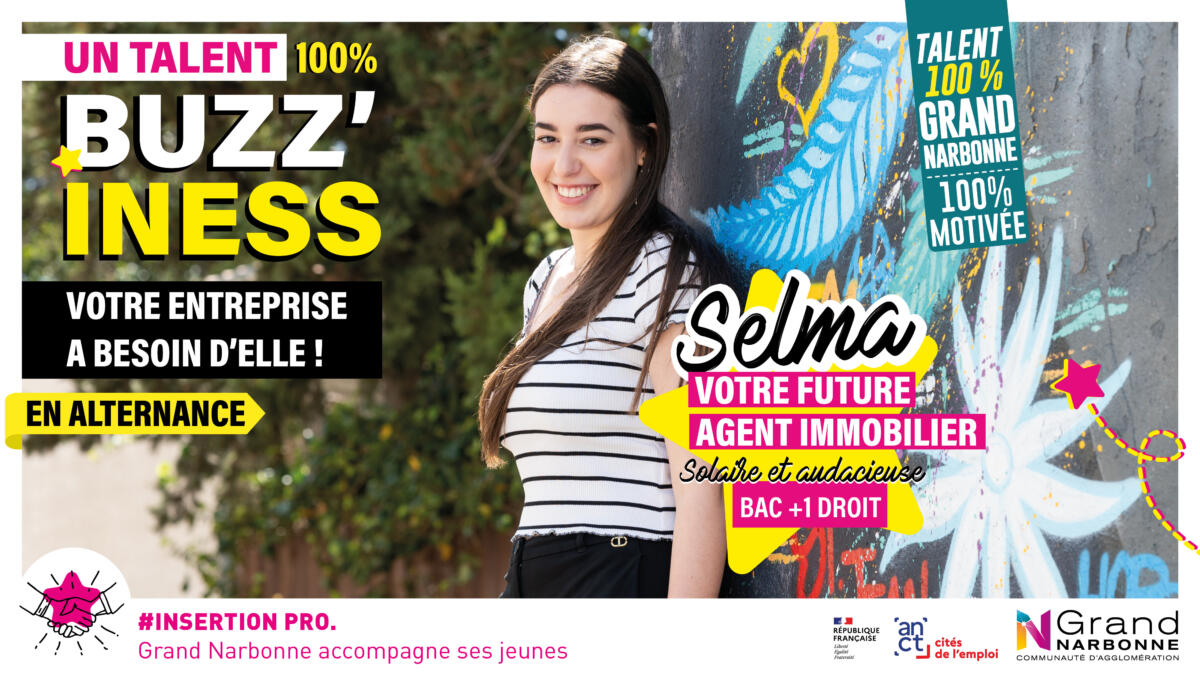 04-07-23 : Selma, diplômée de la formation BUZZ’INESS du Grand Narbonne