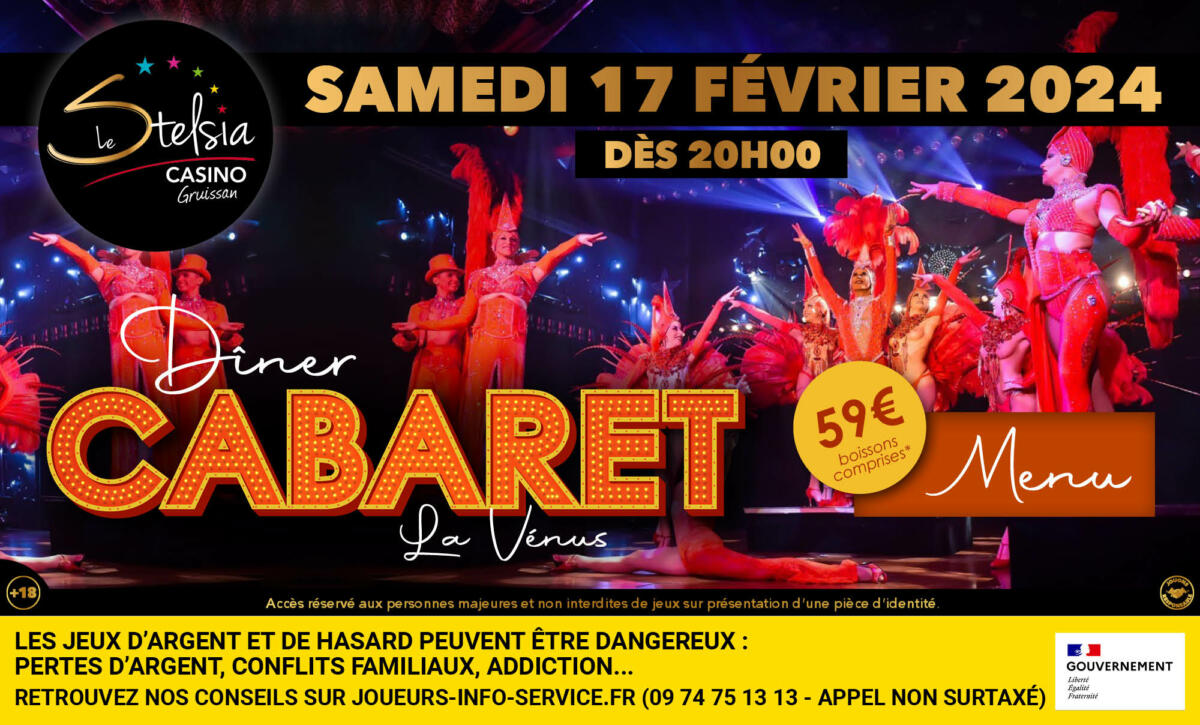 14-02-24 : Carole CORBINIEN, responsable de la communication, marketing et événementiel du Casino Stelsia de Gruissan & Cyril Artiste et directeur artistique de la revue « C Show Cabaret».