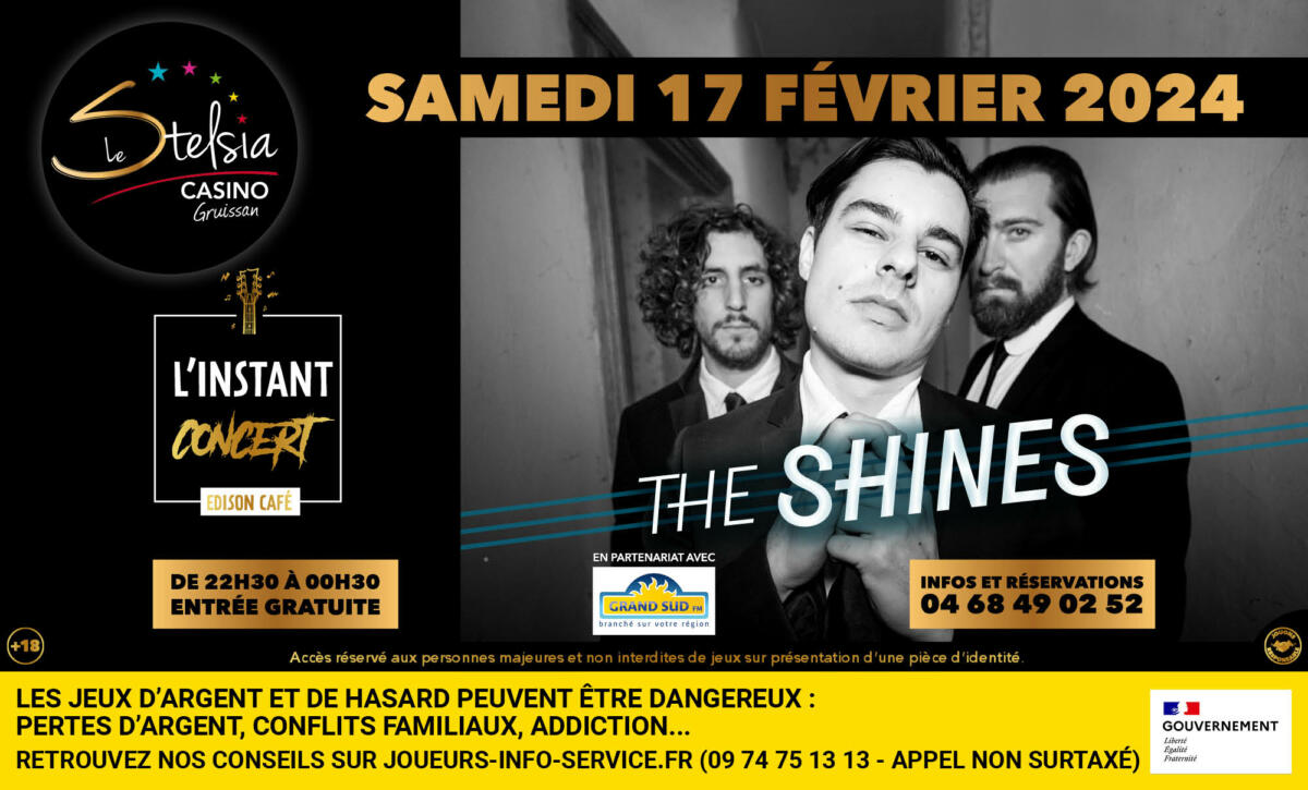 14-02-24 : Martin JAUSSAN, bassiste du groupe The Shines en concert au Stelsia Casino de Gruissan