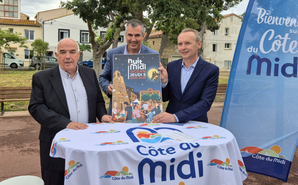 04-06-25 : Michel Py, président de l’Office de Tourisme Côte du Midi et Michel Jammes, maire de Sigean