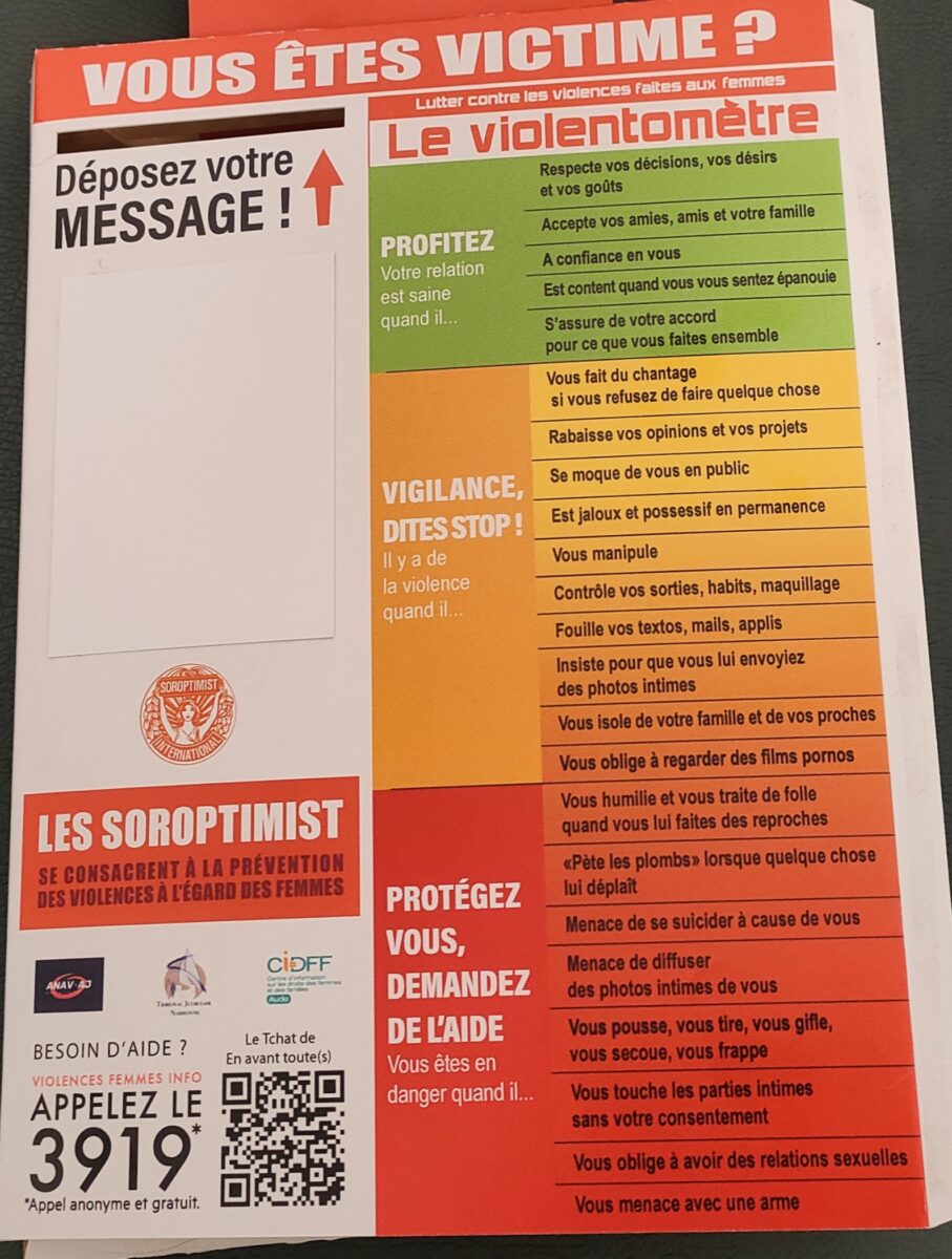 01-12-25 : Julie FONTANET, présidente du club Soroptimist de Narbonne et Marie-Christine MUNOZ, présidente du CIDFF de l’Aude