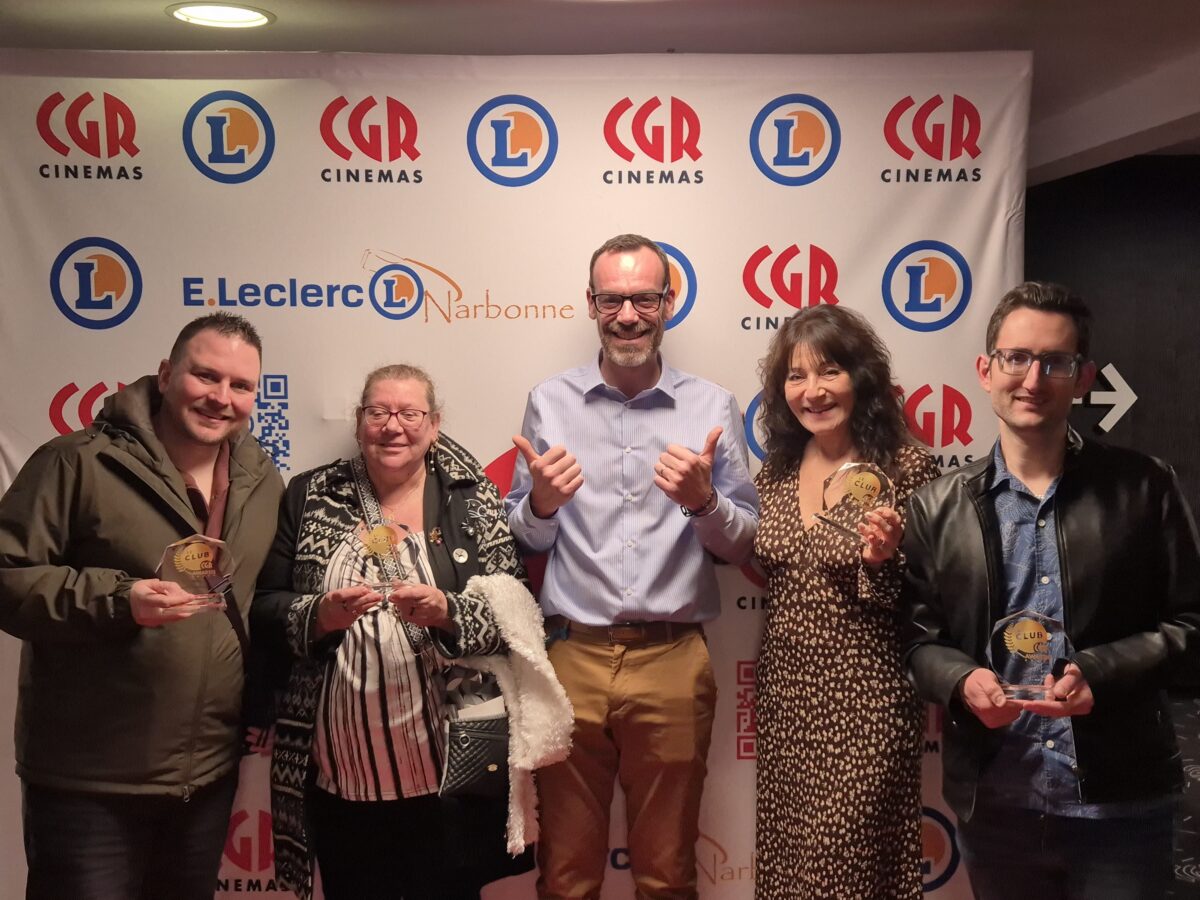 27-01-26 : Cédric FAYOLLE, directeur du Cinéma CGR de Narbonne et 4 des finalistes des CGR Awards