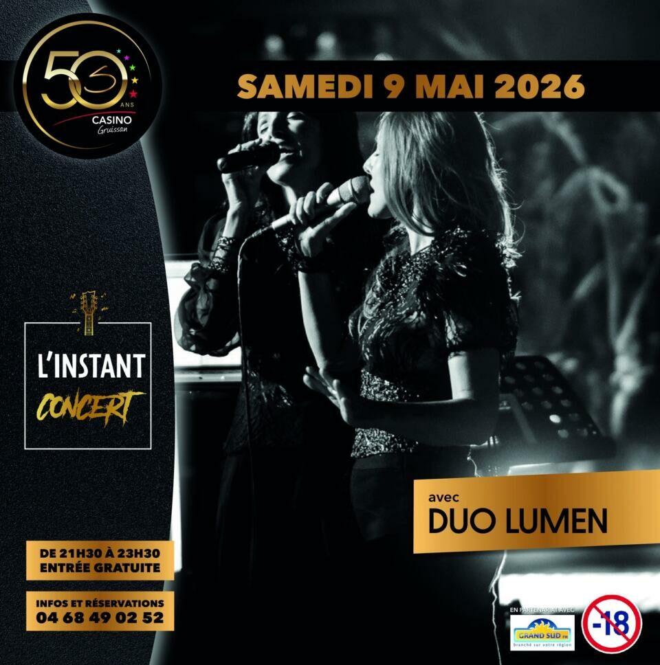08-05-26 : Nikki, du Duo Lumen, en concert au Stelsia Casino de Gruissan ce samedi 09 mai 2026