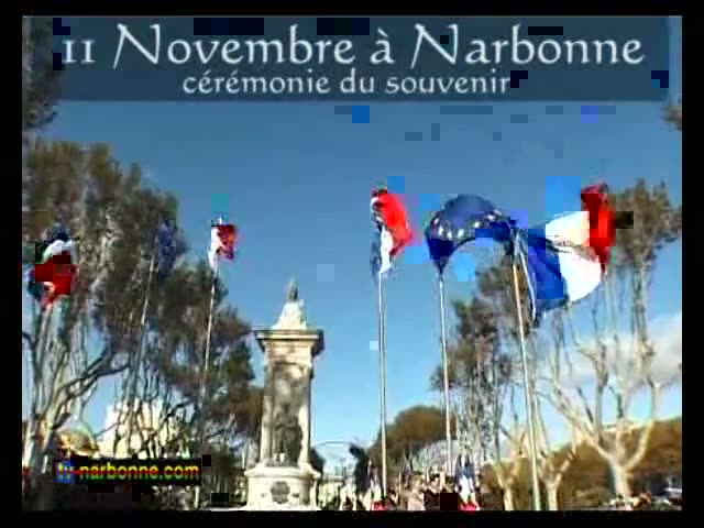 11 Novembre à Narbonne cérémonie du souvenir. 4’36.