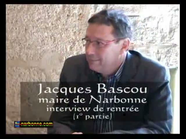 Jacques Bascou, maire de Narbonne. Interview de rentrée, 1° partie. 8’20.