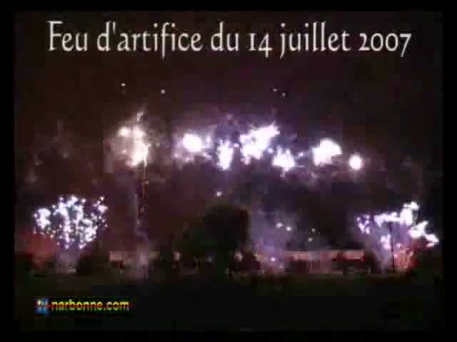 Feu d’artifice du 14 juillet à Narbonne. 9’30