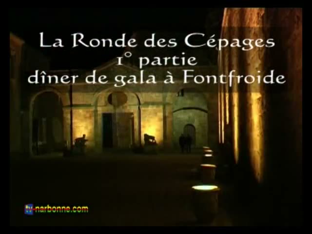 Fontfoide en nocturne. Dîner de gala et visite pour la Ronde des Cépages. 5&rsquo;13.