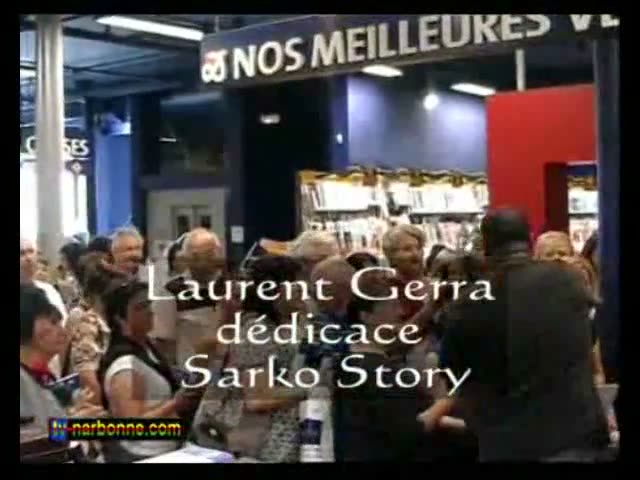 Laurent Gerra dédicace Sarko Story. 2’42.