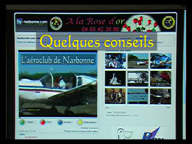 Quelques conseils pour visionner TV-Narbonne.com . 1’48