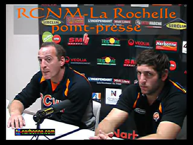 RCNM-La Rochelle, point-presse d’avant match, 9 décembre 2009. 5’06.