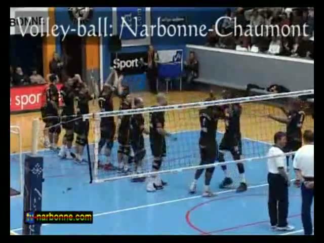 Volley-ball: Narbonne-Chaumont, 24 mars 2007.